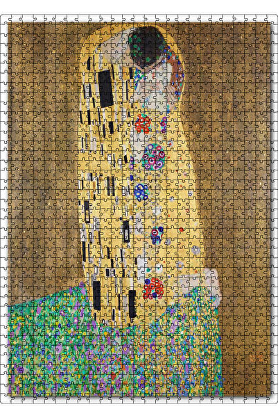 Cakapuzzle Cakasepetim Gustav Klimt Öpücük Tablosu 1000 Parça Puzzle Yapboz Mdf (Ahşap)