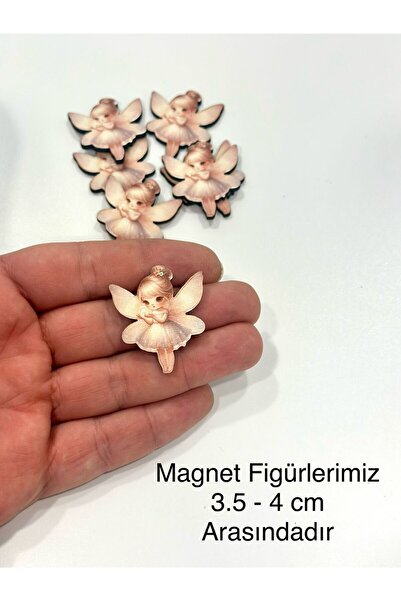 ouzhanya hediyelik Peri Kızı Magnet Figürü Magnet Süsleme için 3,5 - 4 cm Ahş...