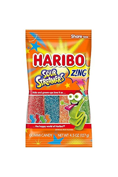 Haribo Sour Streamers Z!NG – Ekşi Şerit Şeker (127g)