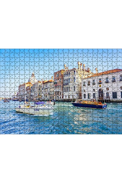 Cakapuzzle Cakasepetim Italy Venice Buildings and Boats on Canal 500 Piece Pu...