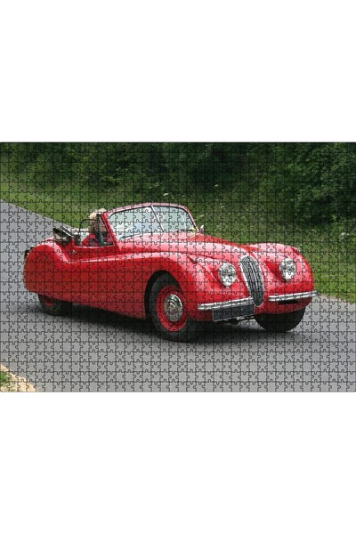 Cakapuzzle Cakasepetim Red Jaguar Xk 120 1000 Piece Puzzle Jigsaw Mdf (Wood)