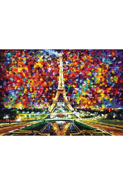 Cakapuzzle Cakasepetim Eiffel Tower Oil Painting 255 Piece Puzzle Jigsaw Mdf ...