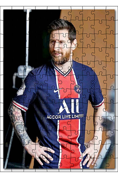 Cakapuzzle Cakasepetim Messi PSG Forması İle 120 Parça Puzzle Yapboz Mdf (Ahşap)