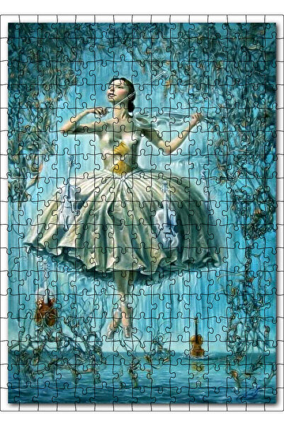 Cakapuzzle Cakasepetim Ballerina Playing the Violin on the Lake 255 Piece Puz...