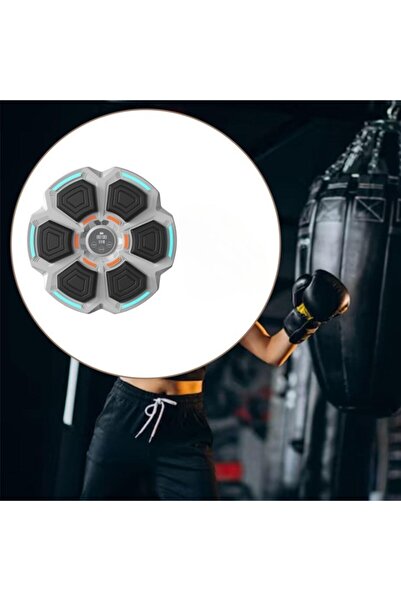 Flippy Wall-Mounted Punch Target - Grey, Bluetooth Speaker, LED, 41.5x6.5x42 cm, Gloves Included