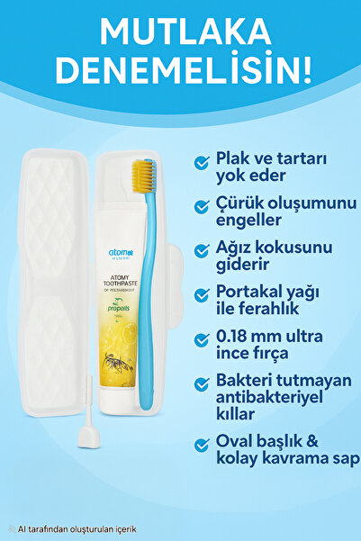 Eymen Hobi Atomy Propolis Diş Macunu ve Ultra İnce Diş Fırçası Seti