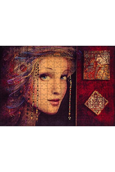 Cakapuzzle Cakasepetim Boncuk Örmeli Kadın Figürü Görseli 255 Parça Puzzle Ya...