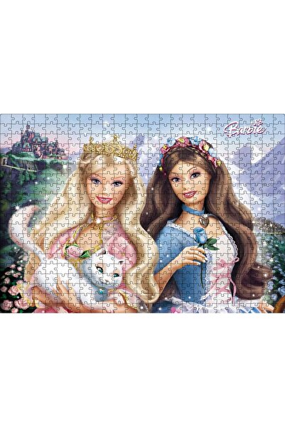Cakapuzzle Cakasepetim Barbie Bebekler ve Beyaz Kedi 500 Parça Puzzle Yapboz Mdf (Ahşap)