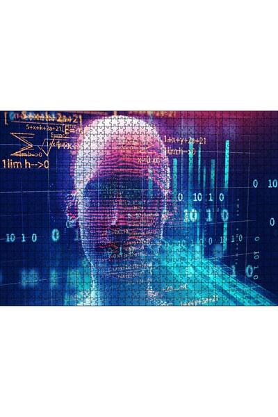 Cakapuzzle لغز روبوتي من كاكاسيبتيم بوجه امرأة ورموز رقمية، 1000 قطعة، لغز تر...