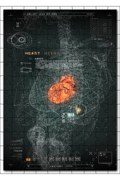 Cakapuzzle Cakasepetim Heart Geometric Drawing Universe 120 Piece Puzzle Jigs...