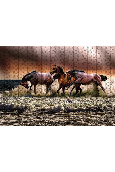 Cakapuzzle لغز تركيب الصور المقطوعة من كاكاسيبتيم بتصميم الخيول على الرمال، 5...