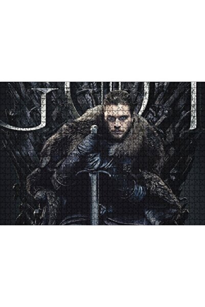 Cakapuzzle Game of Thrones Jon Snow Tahtta 1000 Parça Puzzle Yapboz Mdf (Ahşap)