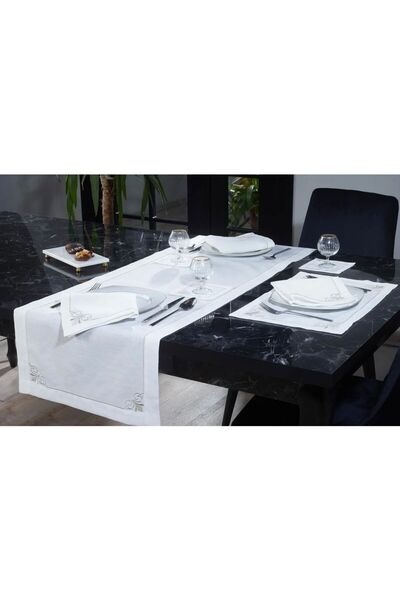 busrasdesign Lux Grup Jasmine American Service Set of 2 Stone