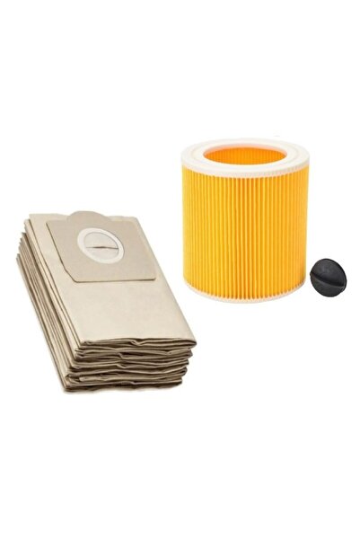 STRATEGIC Set filtru de aer si 5 saci compatibile cu aspiratoare Karcher seri...