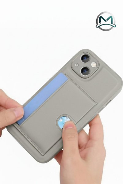 MayCap iPhone 16 Pro Max Compatible Stand Gray Card Holder Case Women Men Luxury Magnetic Functional Case