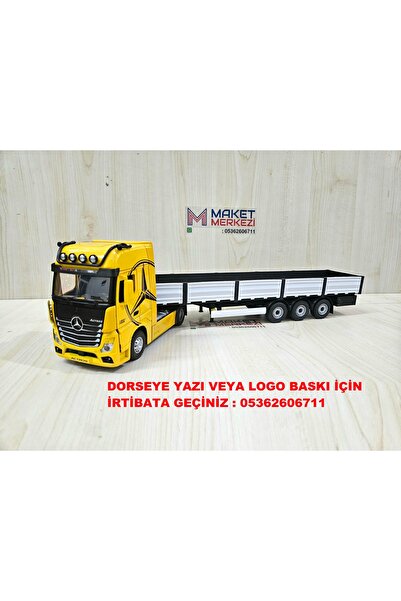 Maket Yarım metre uzunlukta 1/36 MERCEDES ACTROS SAL DORSELİ TIR MAKETİ (isim...