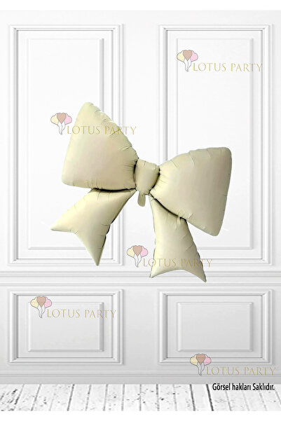 LOTUS PARTY بالون فويل على شكل فيونكة بلون كريمي - بالون فويل على شكل فيونكة ...