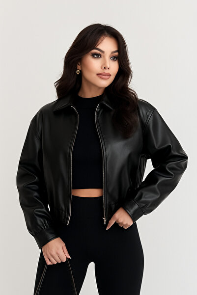 LACASE Jachetă de piele de sezon nou pentru femei