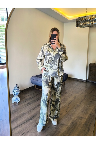 Ysatis Çiçek desenli gömlek ve pantolon