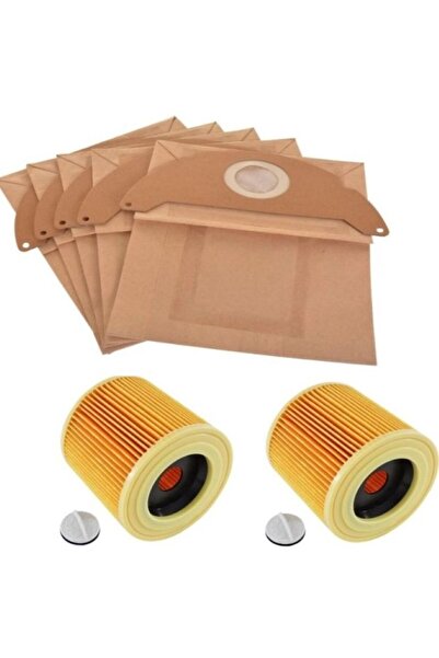STRATEGIC Set 5 Saci hartie si 2 Filtre compatibile cu KARCHER WD 2, A 2004 2...