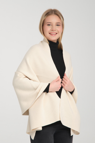 VEGA MODA Puffy Plain Knitwear Shoulder Wrap - Stylish Winter Gift Scarf and Shawl Models for Women, Knitwear Shoulder Wrap