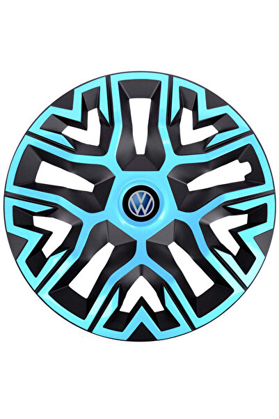 OEM Set de 4 capace pentru roți 14" Best Azure-Negru, compatibile cu Volkswagen
