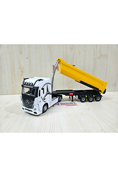 Maket 35 CM uzunlukta 1/36 MERCEDES ACTROS DAMPERLİ TIR MAKETİ (isim yazılır) BEYAZ