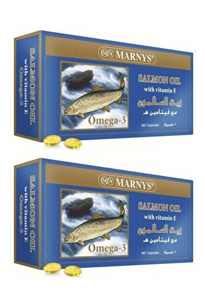 Marnys Pack Of 2 Salmon Oil with Vitamin E 60 Capsules
