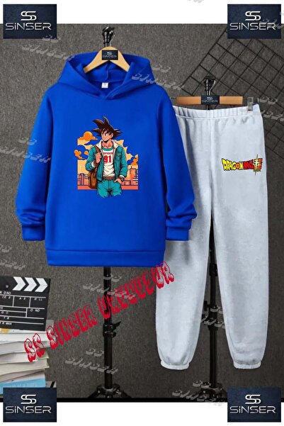 SS SİNSER Παιδικό Unisex Σετ Φόρμας με Στάμπα "GOKU BACKPACK" και Κουκούλα
