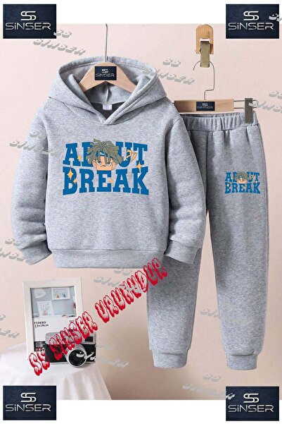 SS SİNSER Детски унисекс комплект с качулка и качулка "ANIME CHILD ADT BREAK ...
