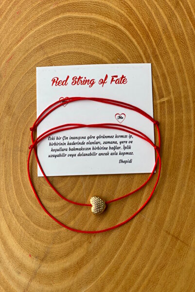 Shepidi 2'li Red String Of Fate Kabala Uzakdoğu Inanış Dilek Şans Bilekliği