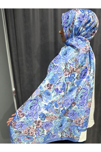 ELZE MODA Rose Patterned Cotton Voile Shawl