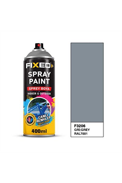 Genel Markalar F3206 SPREY BOYA AKRİLİK GRİ (RAL7001) 320 GR 400 ML