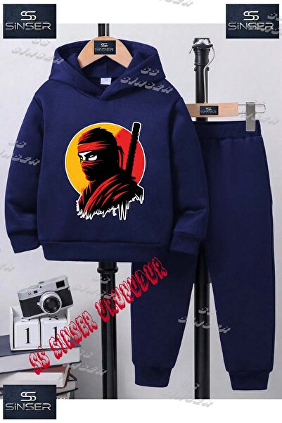 SS SİNSER Set de trening cu hanorac imprimat pentru copii, unisex, „SAMURAY M...