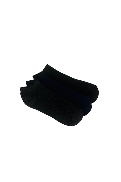 FENRA STUDIO Men's 3-Piece Towel Fabric Booties Sports and Home Socks - Black...