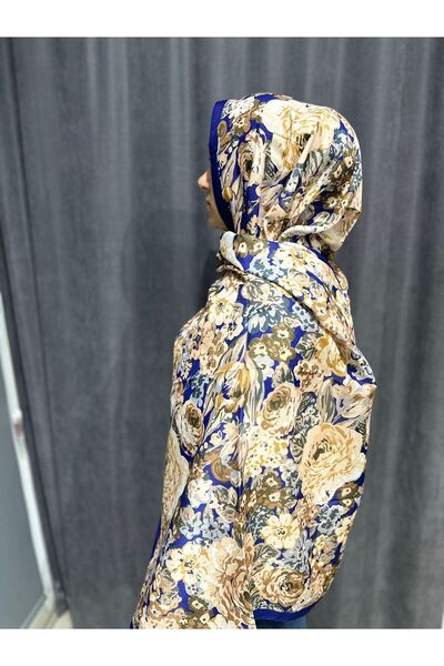 ELZE MODA Rose Patterned Cotton Voile Shawl