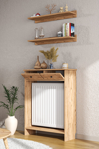 BAGAX ORİON ÇİFT KAPAKLI PETEK KAHVE KÖŞESİ DRESUAR 2 ADET RAF HEDİYE