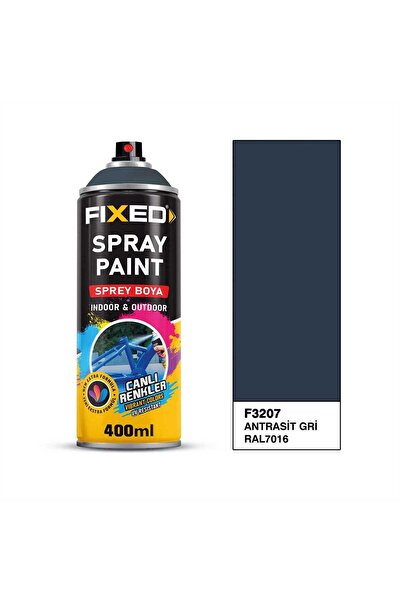FIXED F3207 SPREY BOYA AKRİLİK ANTRASİT GRİ (RAL7016) 400 ML