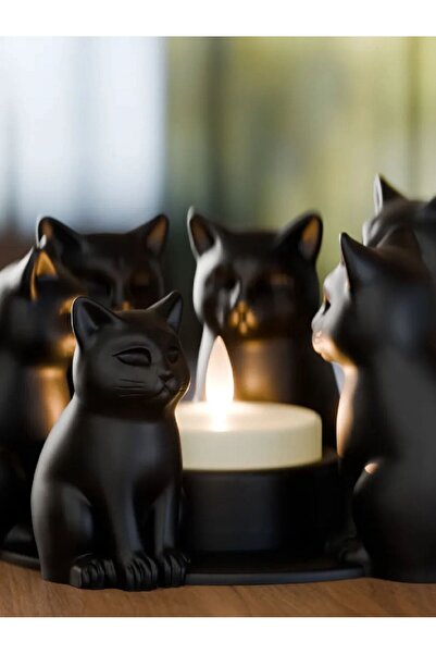 TIGEA Accessories RİTÜEL KEDİ MUMLUK BİBLO (PLASTİK)