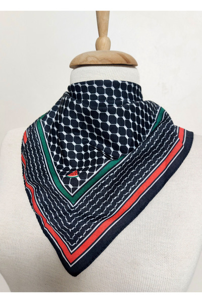 amirat Palestine Themed Olive Dali Scarf 50X50 Non-Slip Vibrant Colors