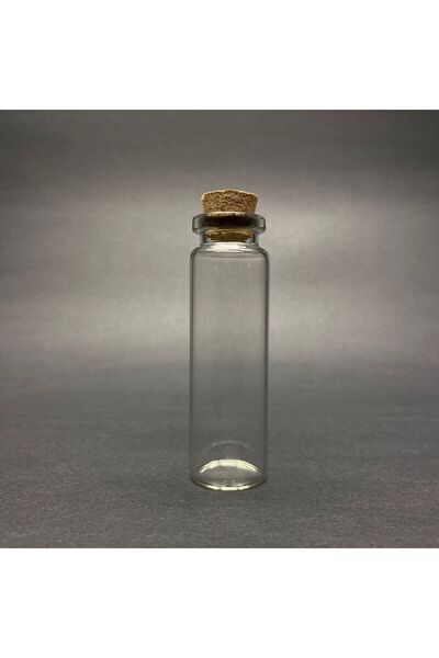 junibeliw 4 Adet Çok Amaçlı Boş 18 cc Şeffaf Cam Küçük iksir Şişesi Mantar Tı...