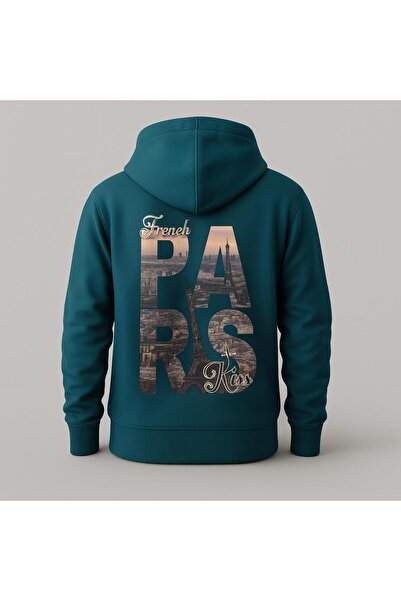 MELOOX Париж Ейфел принт суитшърт с качулка – Унисекс улично облекло