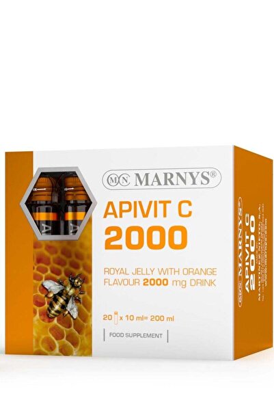 Marnys Apivit C 2000 - Royal Jelly 2000 mg with Vitamin C - 20 Drinkable Vials
