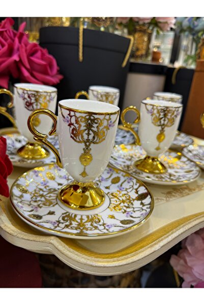 hediye Esterhomedecor 6 Person Porcelain Coffee Cup Set
