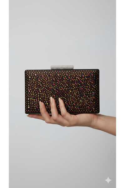 Mira style Geanta de mireasa cu pietre aplicate Geanta de seara