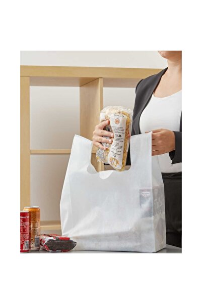 POŞET 1 Kg Beyaz Atlet – Büyük Boy, 30x56 cm, Ort 50-60 Adet, Dayanıklı ve Ekonomik Kullanım