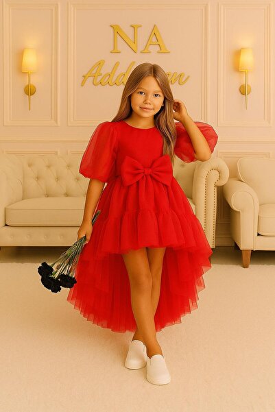 NA ADDESIGN Fluffy Princess Layered Tulle Children's Dress – Different Color Options