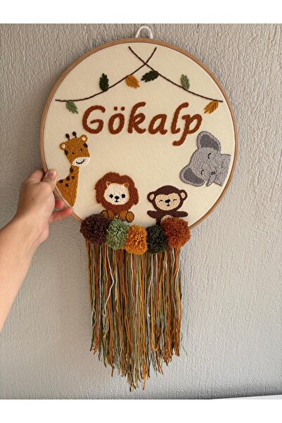 Home isimli hastane bebek kapı süsü/hastane kapı süsü safari temalı püsküllü