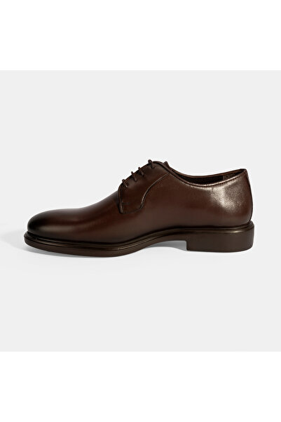 Desa Men's Brown Lace-Up Leather Classic Shoes