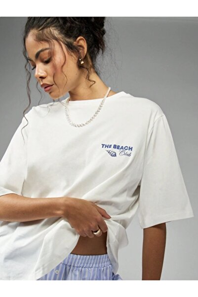 Kaptins Women's T-Shirt the Beach Club Printed T-Shirt